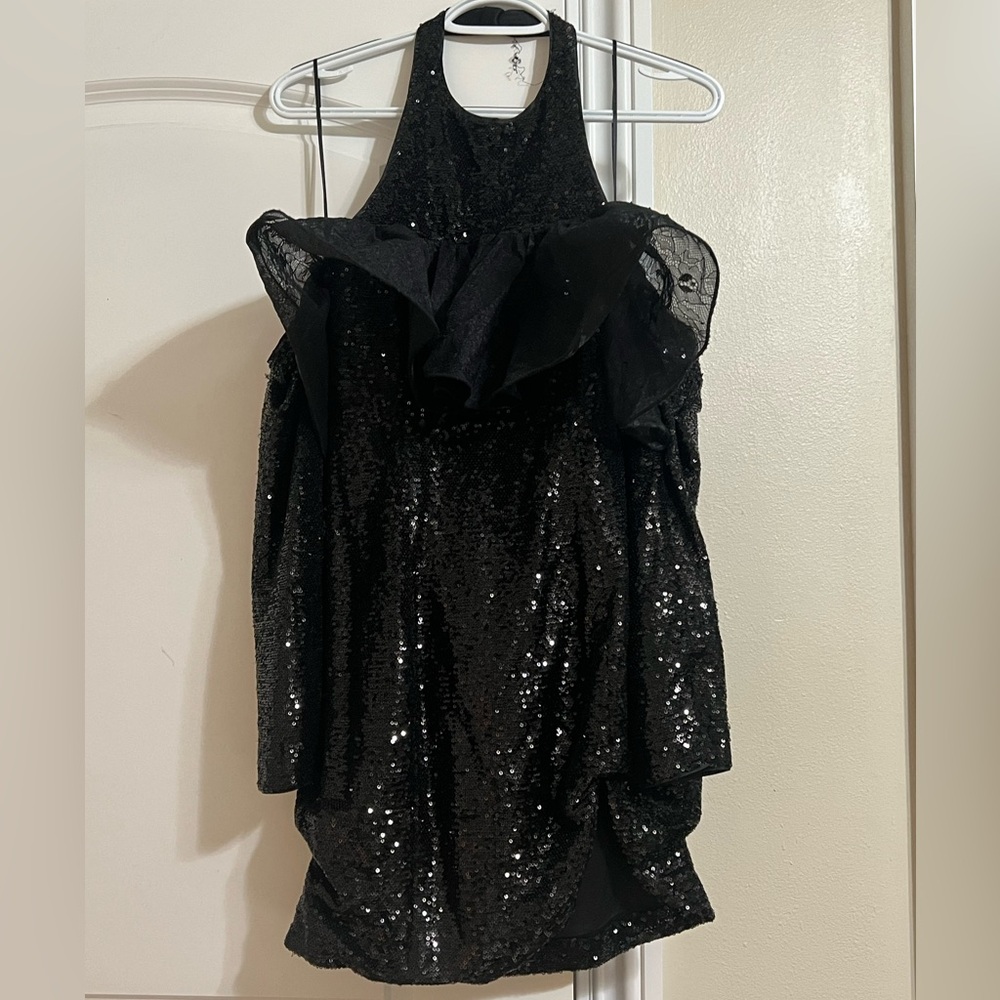 ASOS Black Sequin party dress